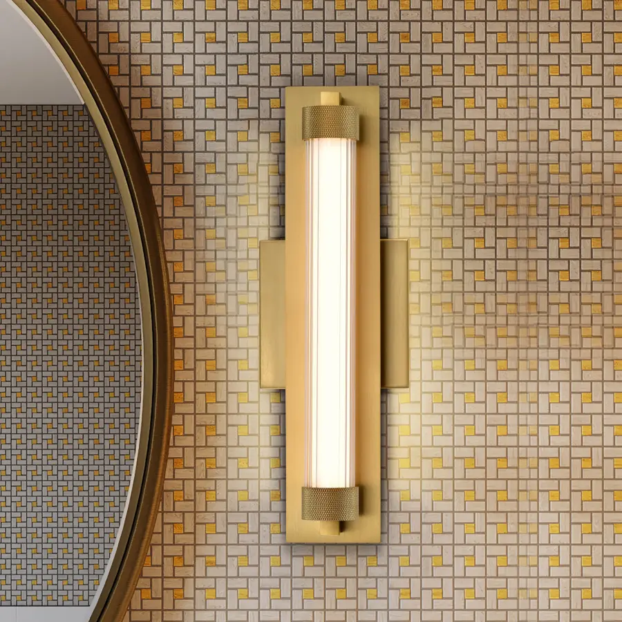Larissa 14" LED Vanity Light in Vintage Brass - Image 18