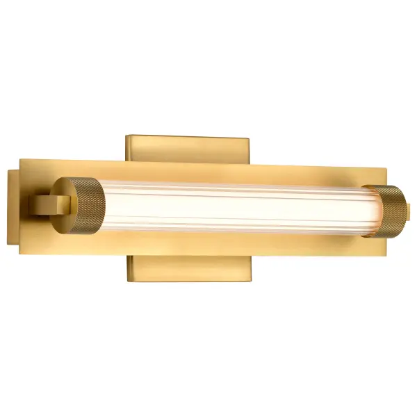 Larissa 14" LED Vanity Light in Vintage Brass - Image 4