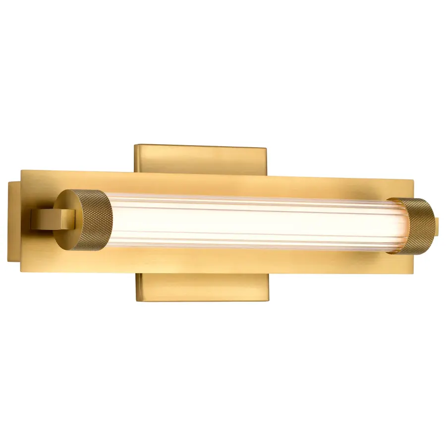 Larissa 14" LED Vanity Light in Vintage Brass - Image 4