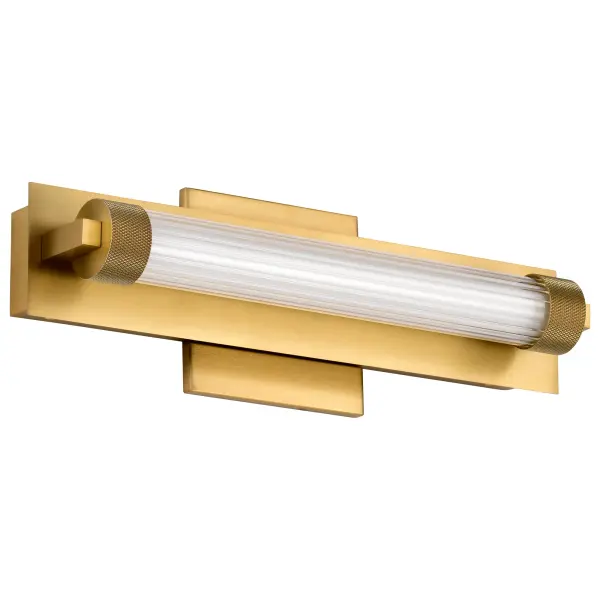 Larissa 14" LED Vanity Light in Vintage Brass - Image 5