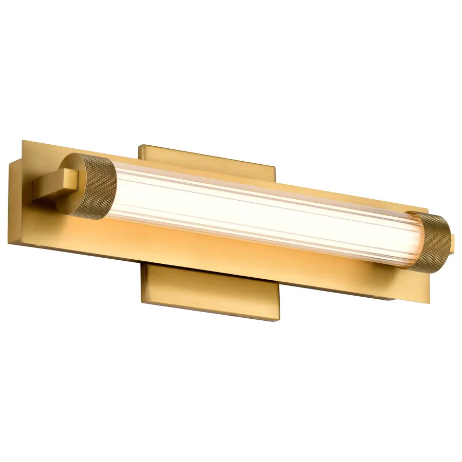 Larissa 14" LED Vanity Light in Vintage Brass - Image 6