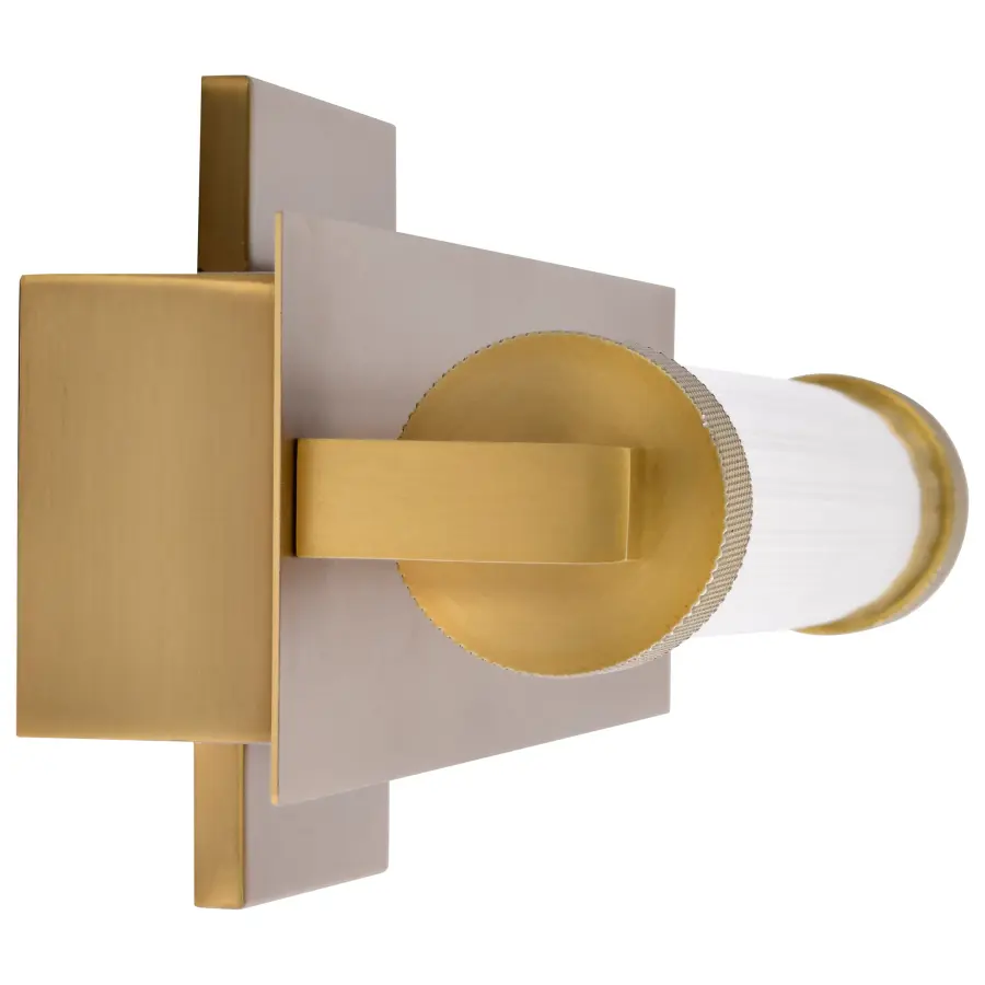 Larissa 14" LED Vanity Light in Vintage Brass - Image 9