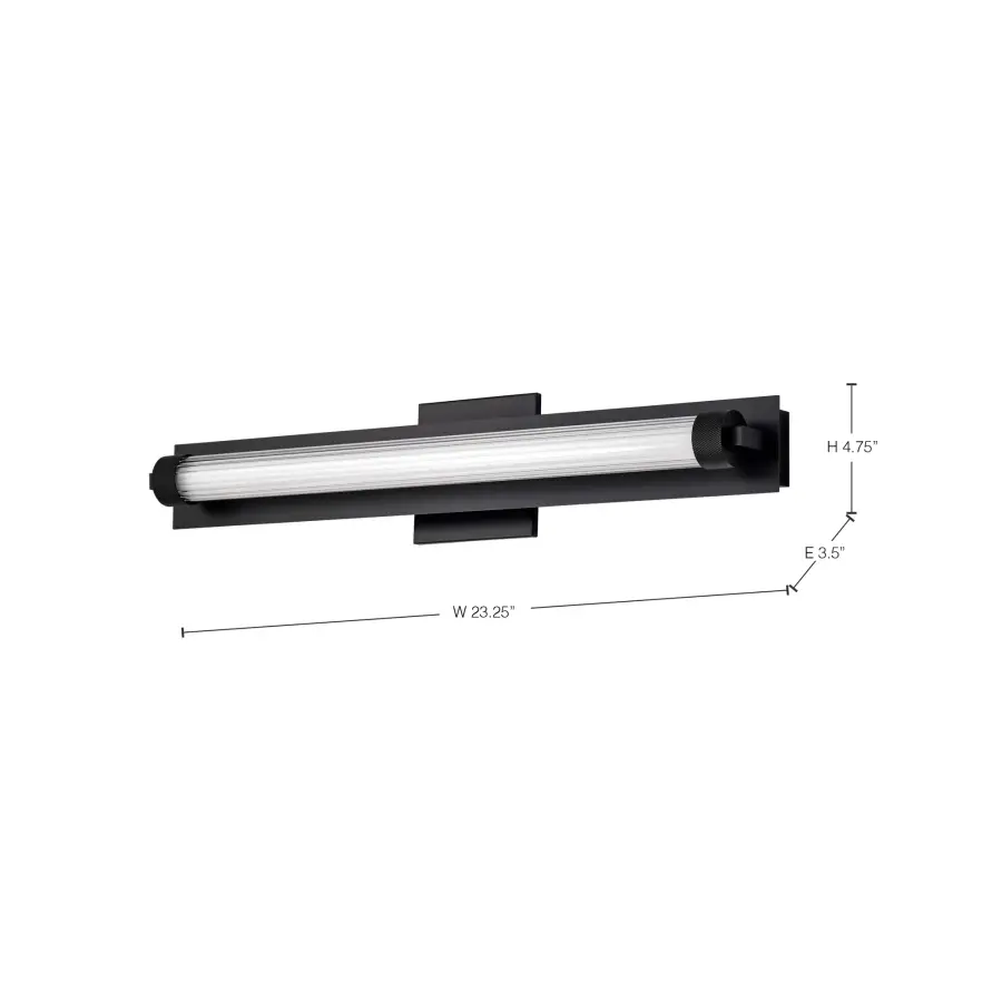 Larissa 24" LED Vanity Light in Black - Image 18