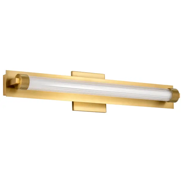 Larissa 24" LED Vanity Light in Vintage Brass - Image 1