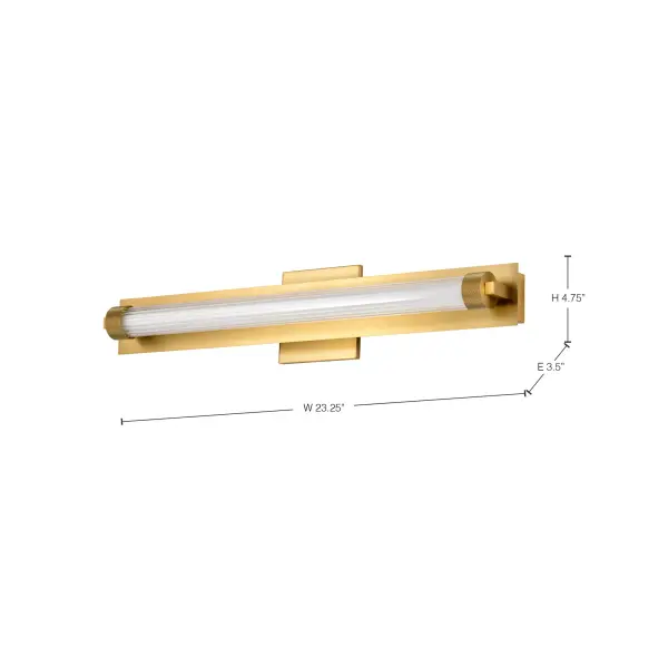 Larissa 24" LED Vanity Light in Vintage Brass - Image 16