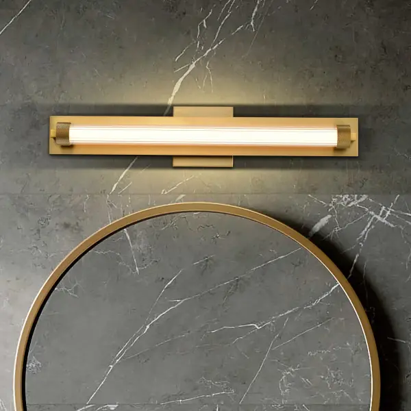 Larissa 24" LED Vanity Light in Vintage Brass - Image 18