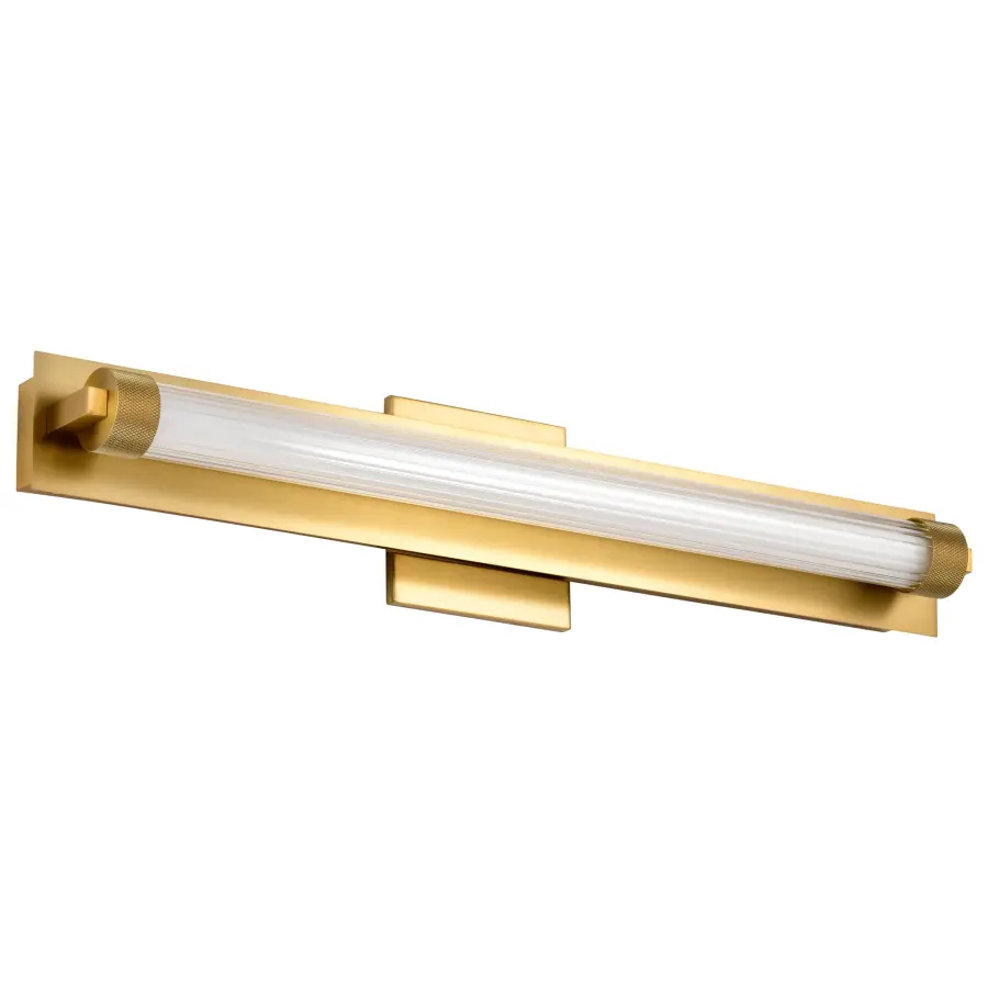 Larissa 24" LED Vanity Light in Vintage Brass - Image 3