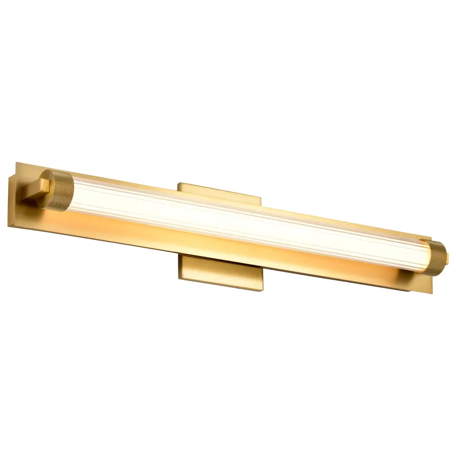 Larissa 24" LED Vanity Light in Vintage Brass - Image 4