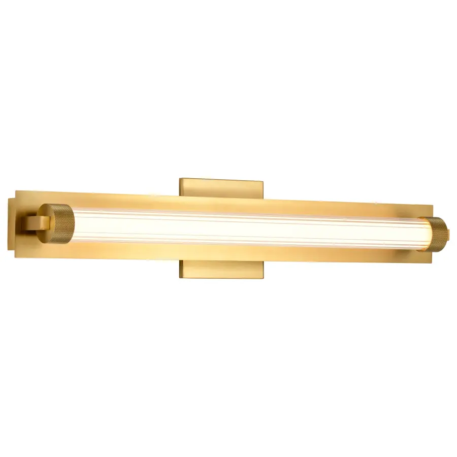 Larissa 24" LED Vanity Light in Vintage Brass - Image 6