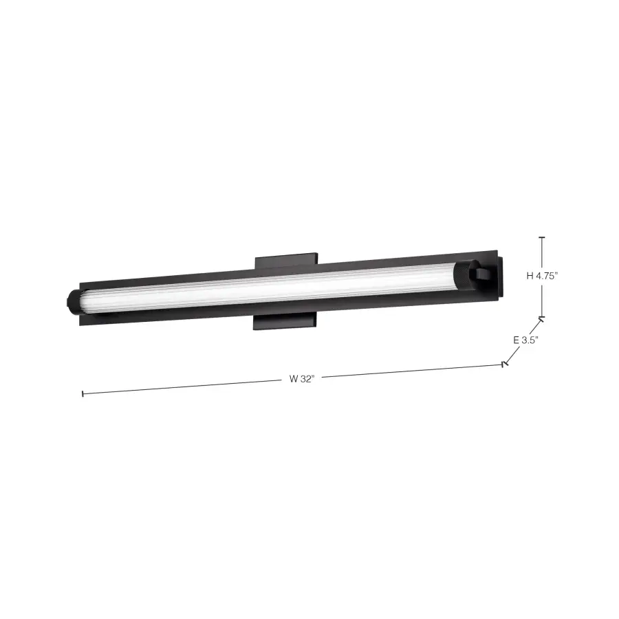 Larissa 32" LED Vanity Light - Matte Black - Image 18