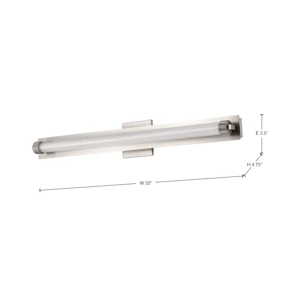 Larissa 32" LED Vanity Light in Brushed Nickel - Image 18