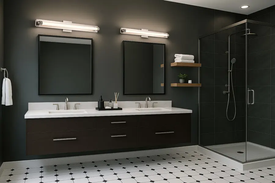Larissa 32" LED Vanity Light in Brushed Nickel - Image 19