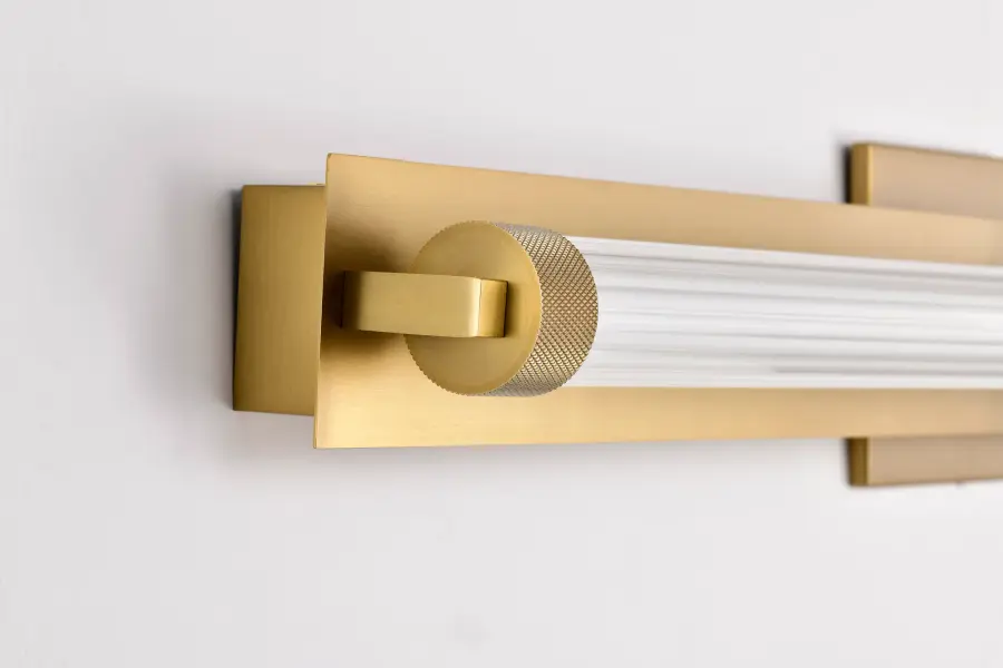 Larissa 32" LED Vanity Light in Vintage Brass - Image 11