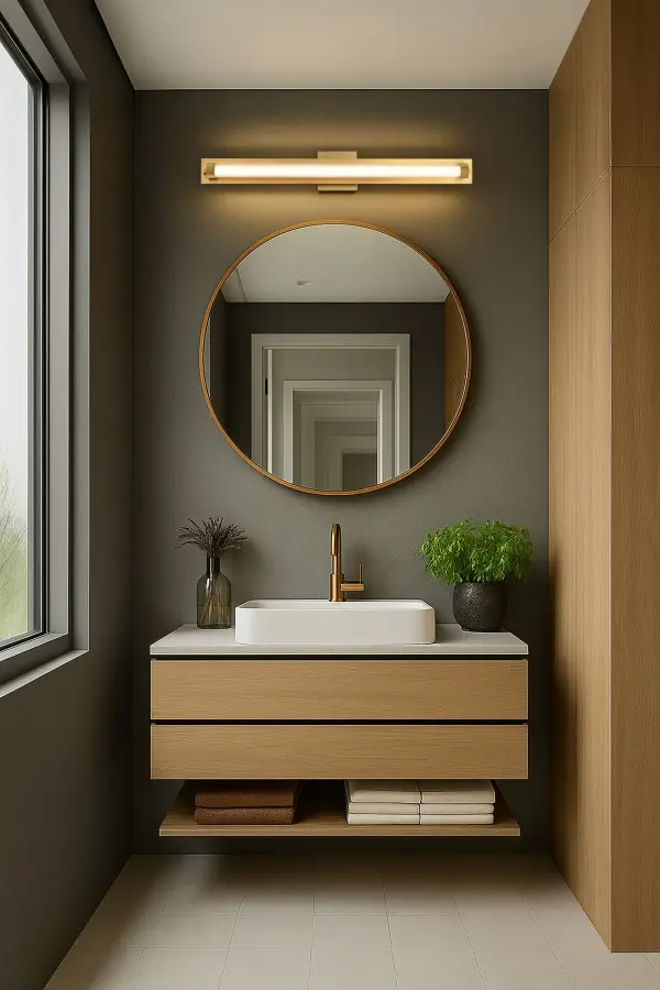 Larissa 32" LED Vanity Light in Vintage Brass - Image 18
