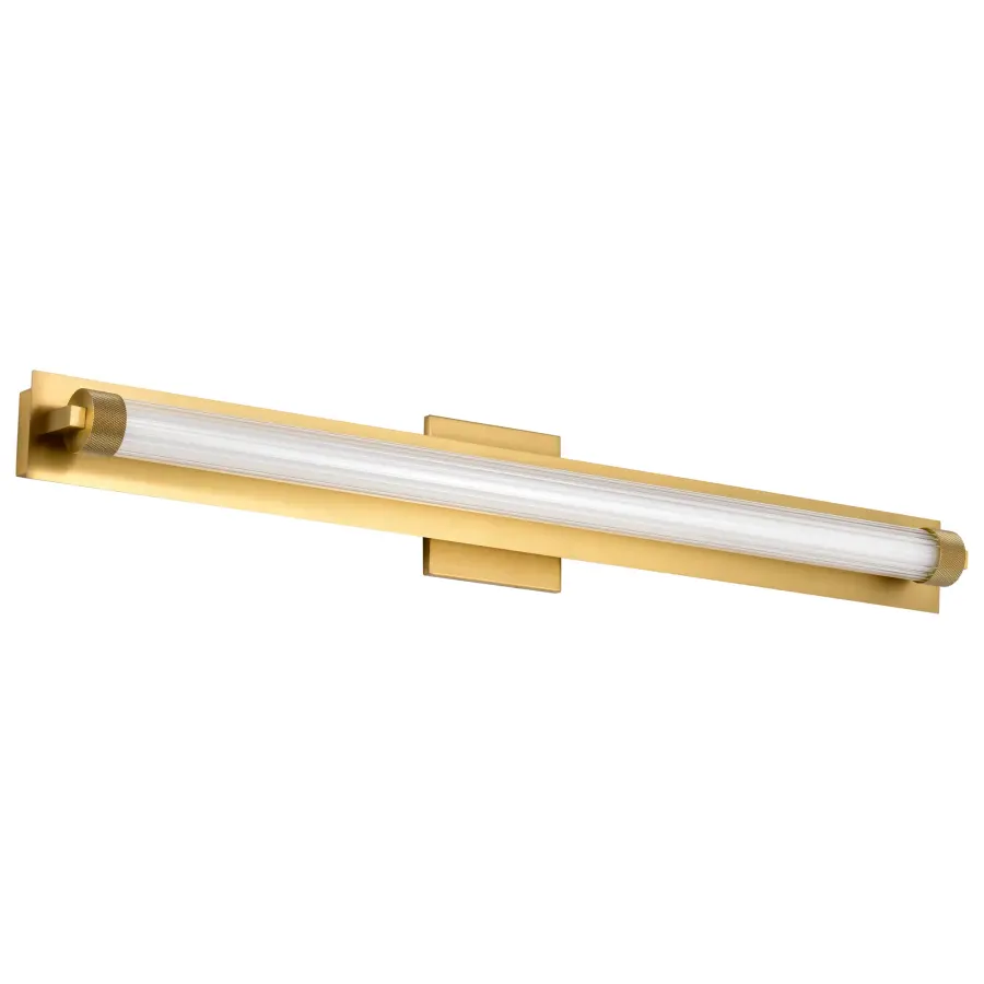 Larissa 32" LED Vanity Light in Vintage Brass - Image 3