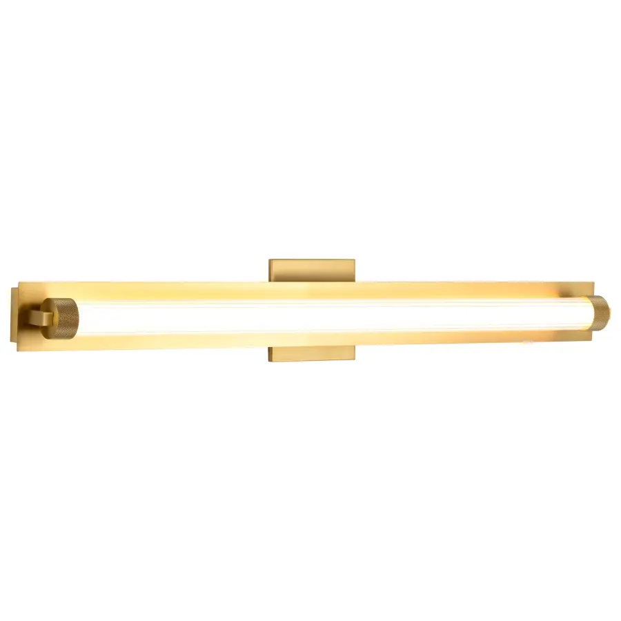 Larissa 32" LED Vanity Light in Vintage Brass - Image 6