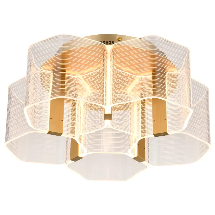 Kenzo LED 5-Light Flush Mount in Vintage Brass - Image 2