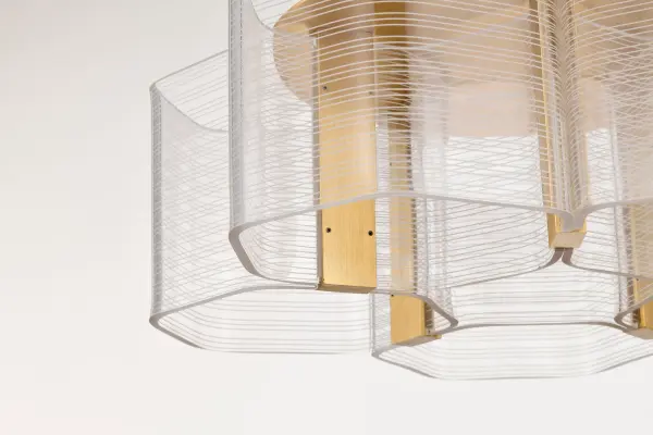 Kenzo LED 5-Light Flush Mount in Vintage Brass - Image 11