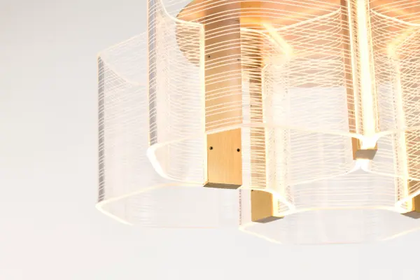 Kenzo LED 5-Light Flush Mount in Vintage Brass - Image 13