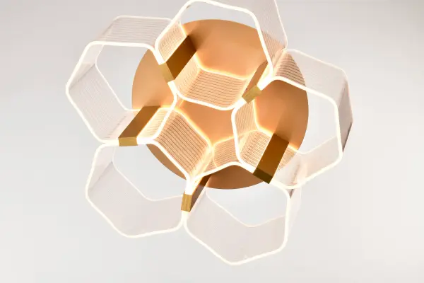 Kenzo LED 5-Light Flush Mount in Vintage Brass - Image 14