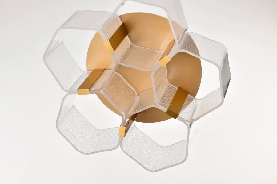 Kenzo LED 5-Light Flush Mount in Vintage Brass - Image 15