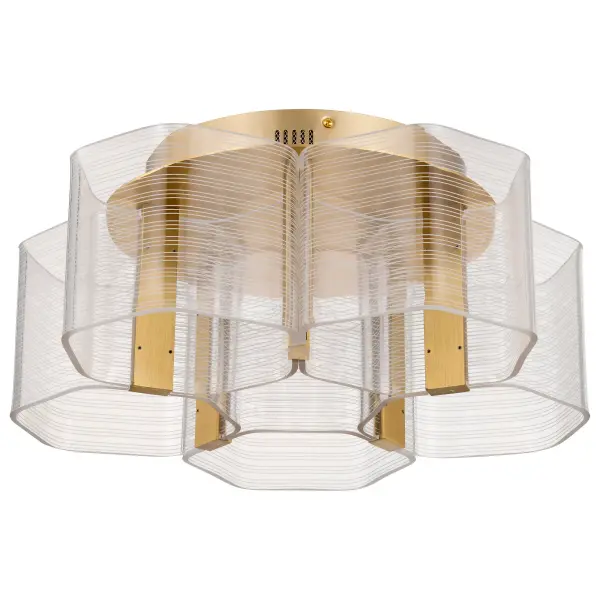 Kenzo LED 5-Light Flush Mount in Vintage Brass - Image 3