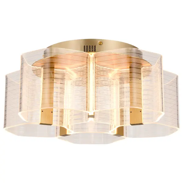 Kenzo LED 5-Light Flush Mount in Vintage Brass - Image 5