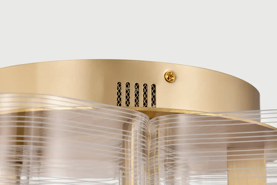 Kenzo LED 5-Light Flush Mount in Vintage Brass - Image 7