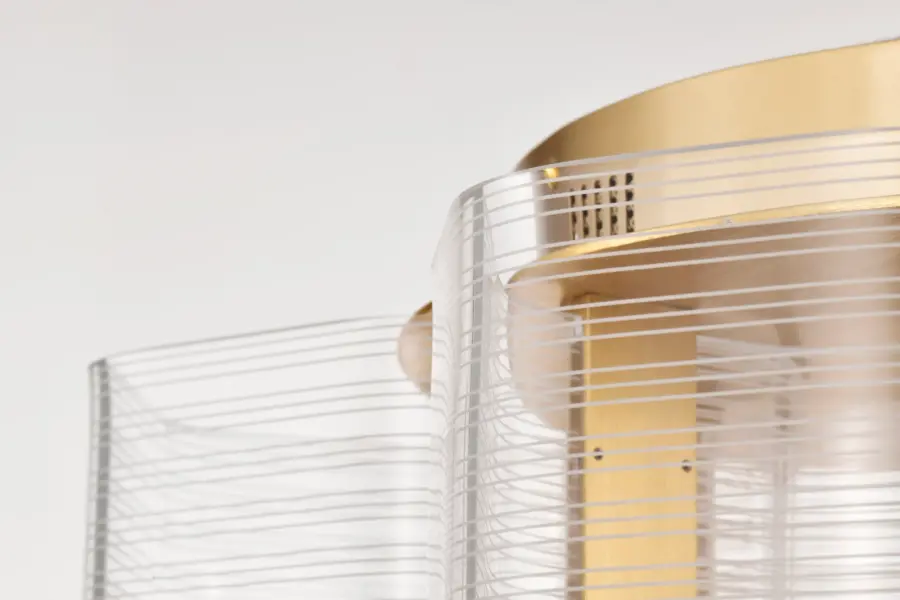 Kenzo LED 5-Light Flush Mount in Vintage Brass - Image 10