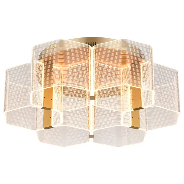 Kenzo LED 6-Light Flush Mount in Vintage Brass - Image 2