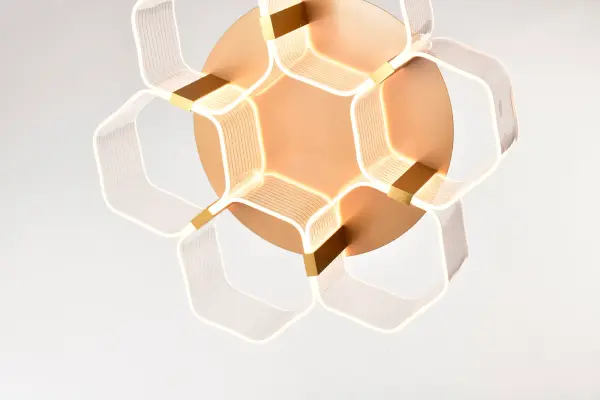 Kenzo LED 6-Light Flush Mount in Vintage Brass - Image 14