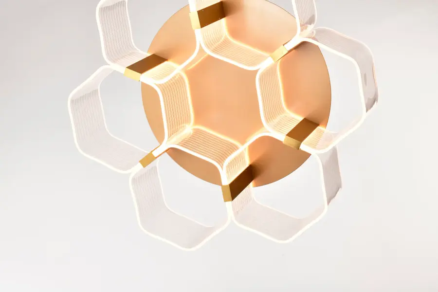 Kenzo LED 6-Light Flush Mount in Vintage Brass - Image 14