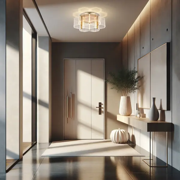 Kenzo LED 6-Light Flush Mount in Vintage Brass - Image 17