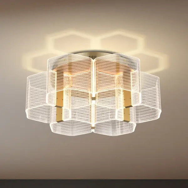 Kenzo LED 6-Light Flush Mount in Vintage Brass - Image 18