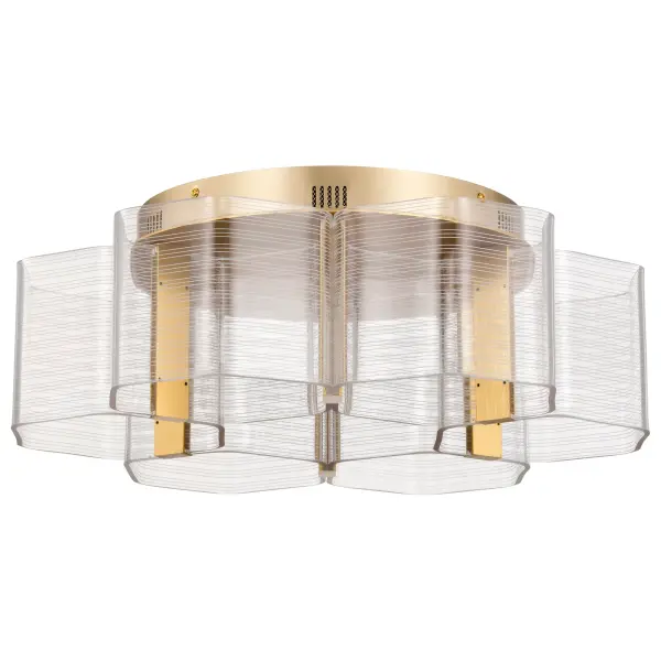 Kenzo LED 6-Light Flush Mount in Vintage Brass - Image 3