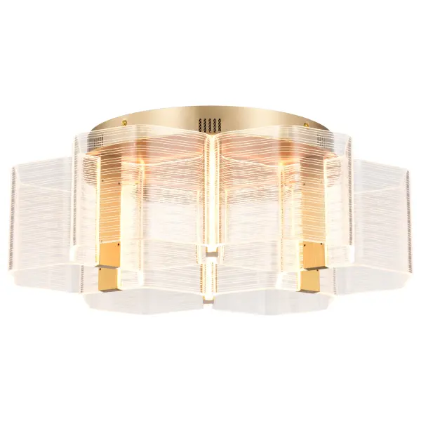 Kenzo LED 6-Light Flush Mount in Vintage Brass - Image 4