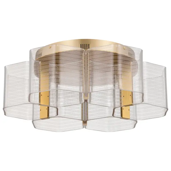 Kenzo LED 6-Light Flush Mount in Vintage Brass - Image 5