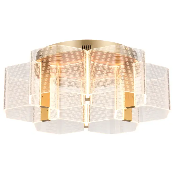 Kenzo LED 6-Light Flush Mount in Vintage Brass - Image 6