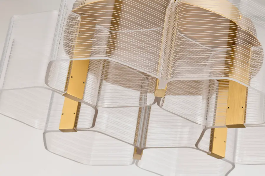 Kenzo LED 6-Light Flush Mount in Vintage Brass - Image 9