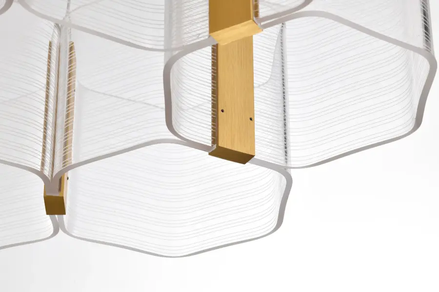 Kenzo LED 6-Light Chandelier in Polished Anodized Bronze - Image 12