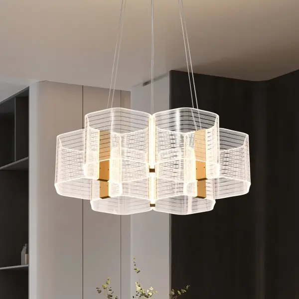 Kenzo LED 6-Light Chandelier in Polished Anodized Bronze - Image 17