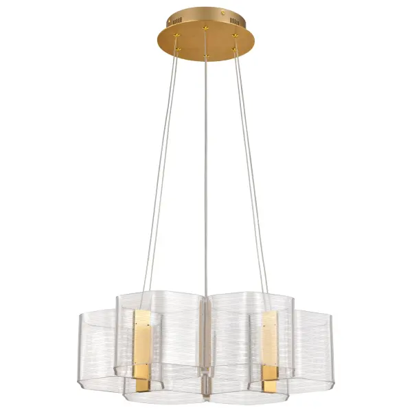 Kenzo LED 6-Light Chandelier in Polished Anodized Bronze - Image 3