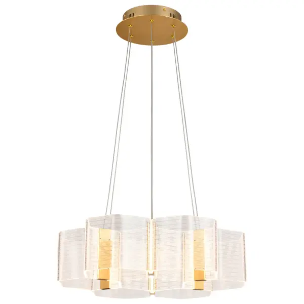 Kenzo LED 6-Light Chandelier in Polished Anodized Bronze - Image 4