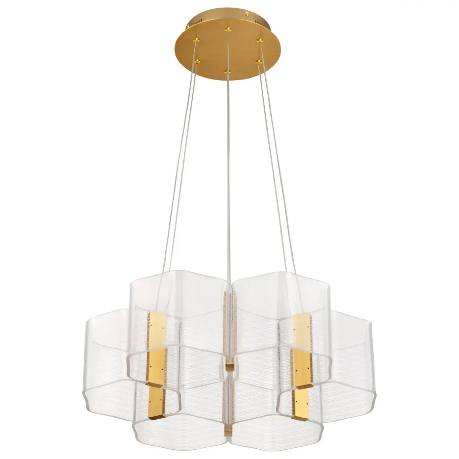 Kenzo LED 6-Light Chandelier in Polished Anodized Bronze - Image 5
