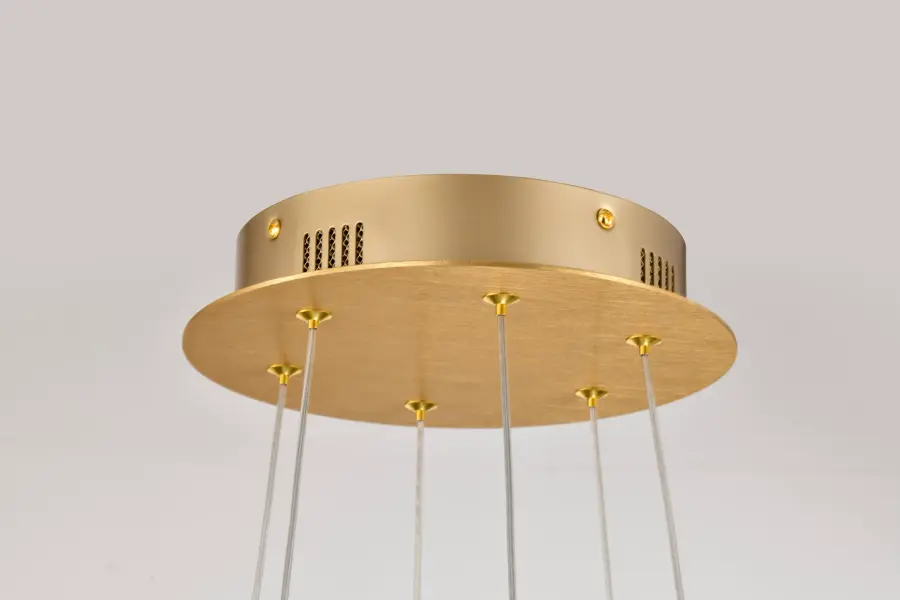 Kenzo LED 6-Light Chandelier in Polished Anodized Bronze - Image 7
