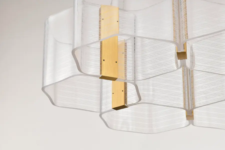 Kenzo LED 6-Light Chandelier in Polished Anodized Bronze - Image 9