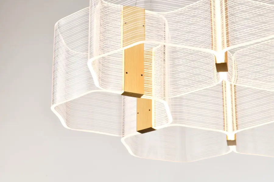 Kenzo LED 6-Light Chandelier in Polished Anodized Bronze - Image 10