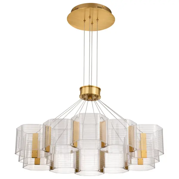 Kenzo LED 12-Light Chandelier in Polished Anodized Bronze - Image 1