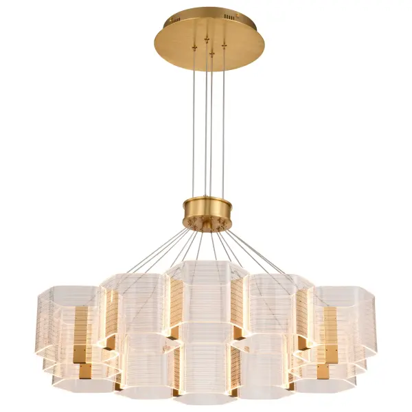Kenzo LED 12-Light Chandelier in Polished Anodized Bronze - Image 2
