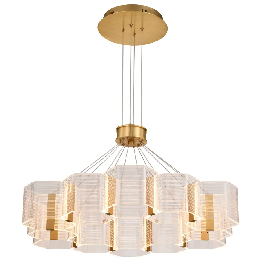 Kenzo LED 12-Light Chandelier in Polished Anodized Bronze - Image 2